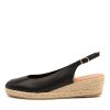 DJANGO & JULIETTE Saniarly Lrg Blk Leather | Espadrilles