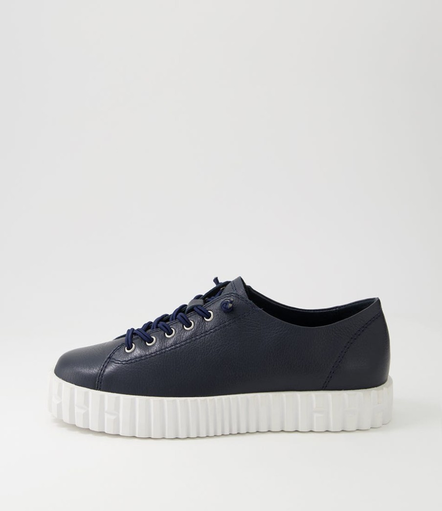 DJANGO & JULIETTE Ormey Navy White Leather Sneakers | Sneakers