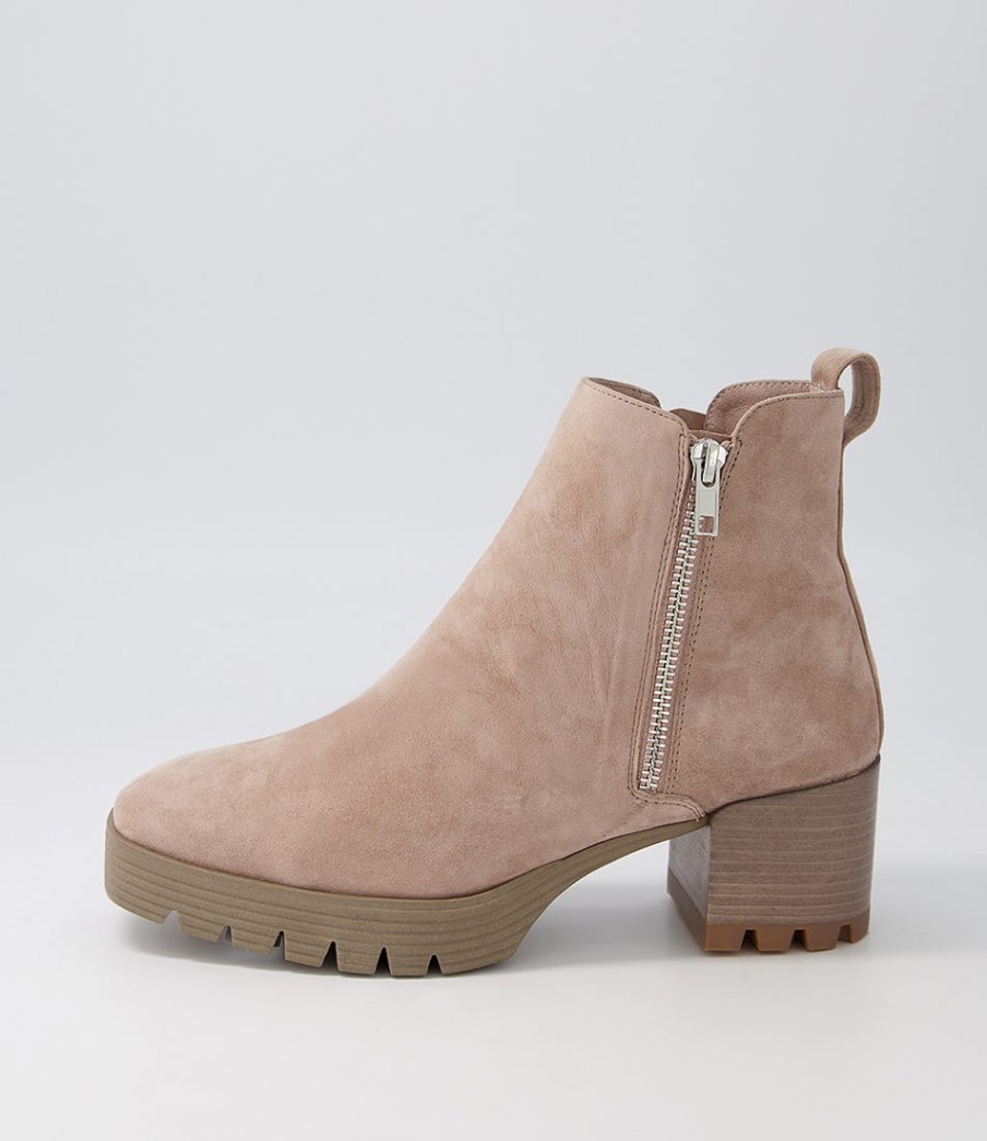 DJANGO & JULIETTE Dinis Mushroom Suede Ankle Boots | Boots