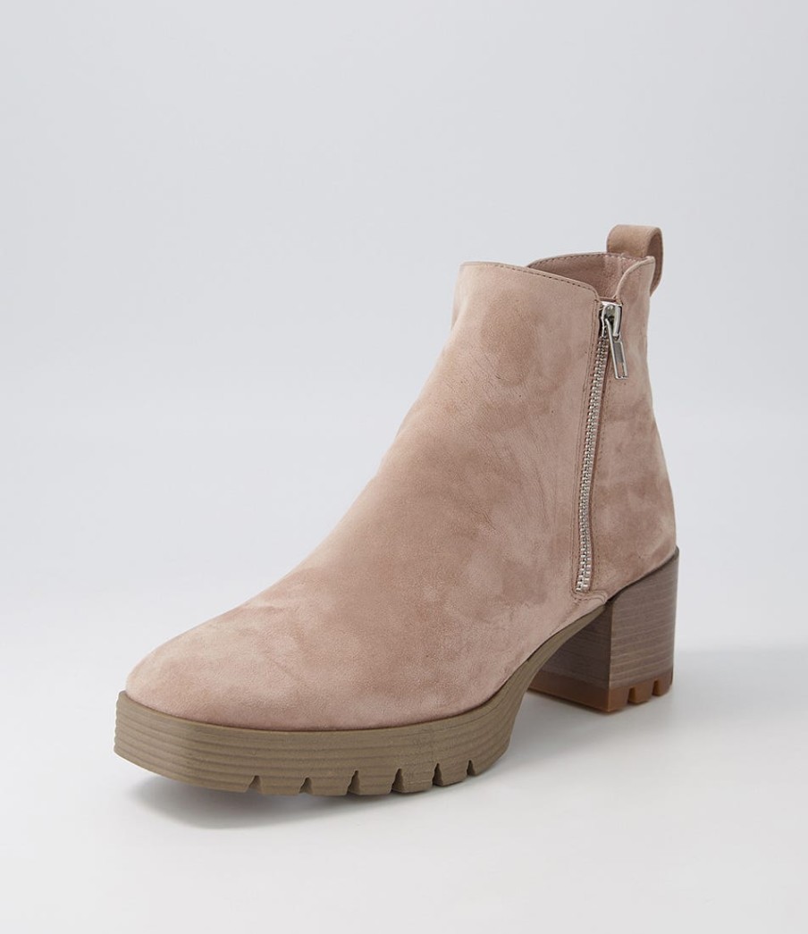 DJANGO & JULIETTE Dinis Mushroom Suede Ankle Boots | Boots