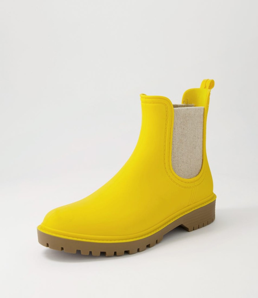 DIANA FERRARI Laurina Yellow Gumboot Chelsea Boots | Boots