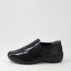 ZIERA Java Xf Black Patent Leather Flat Shoes | Comfort