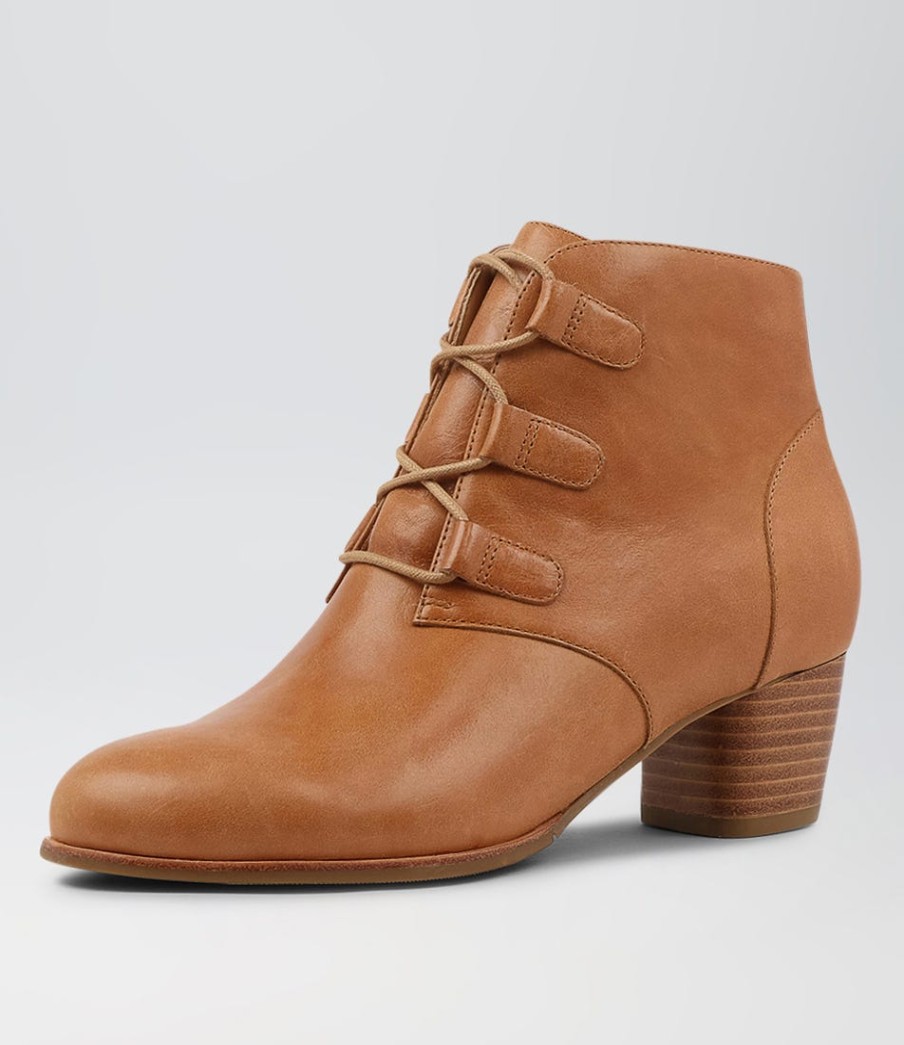 ZIERA George W Tan Leather Lace Up Boots | Boots