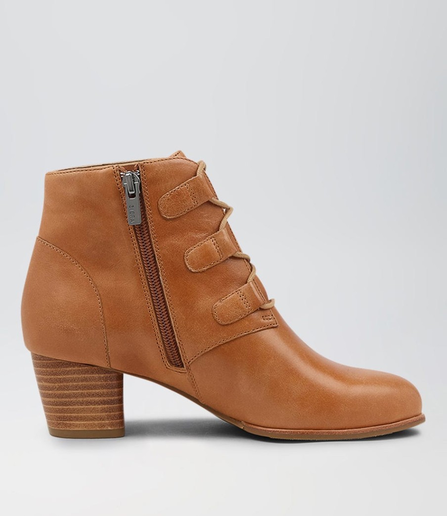 ZIERA George W Tan Leather Lace Up Boots | Boots