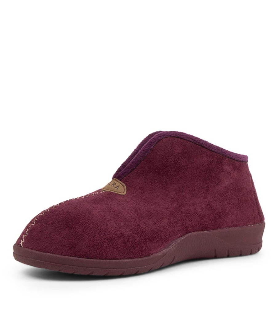 ZIERA Cuddles W Mulberry Microsuede Slippers | Comfort