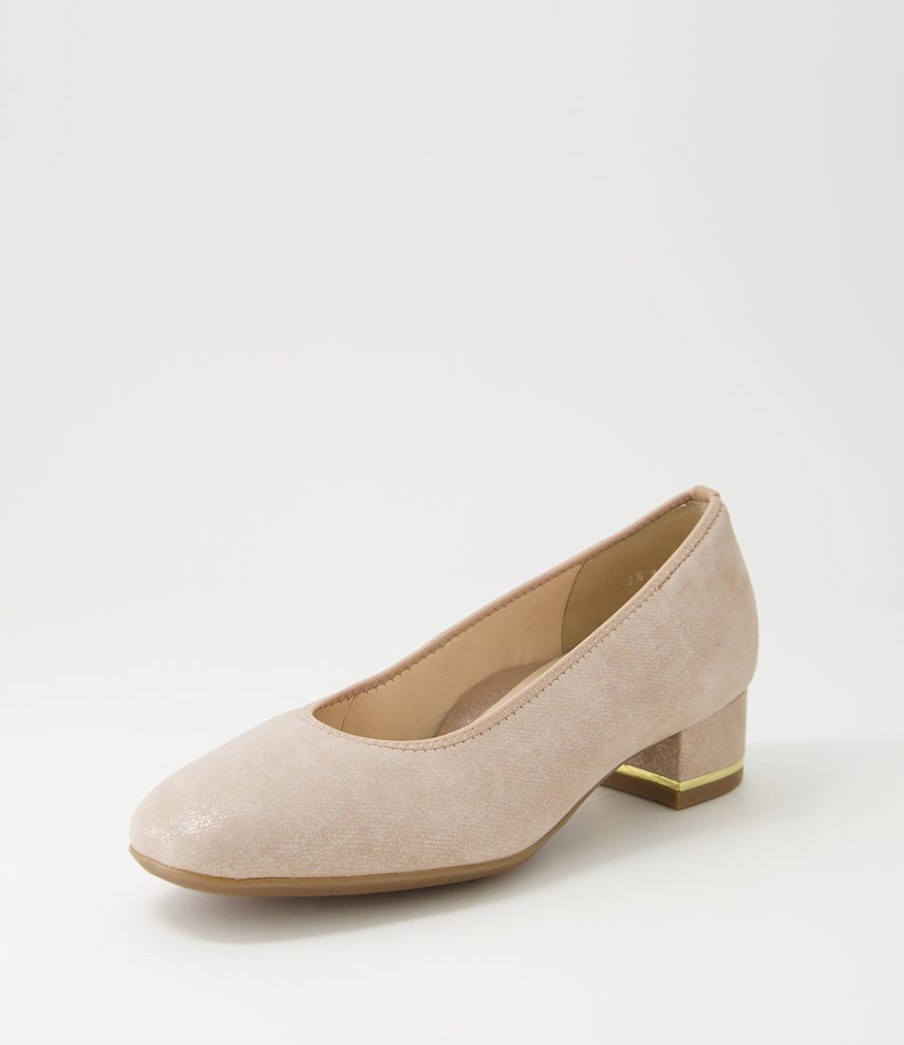 ARA Graz 38 Sand Leather Heels | Comfort