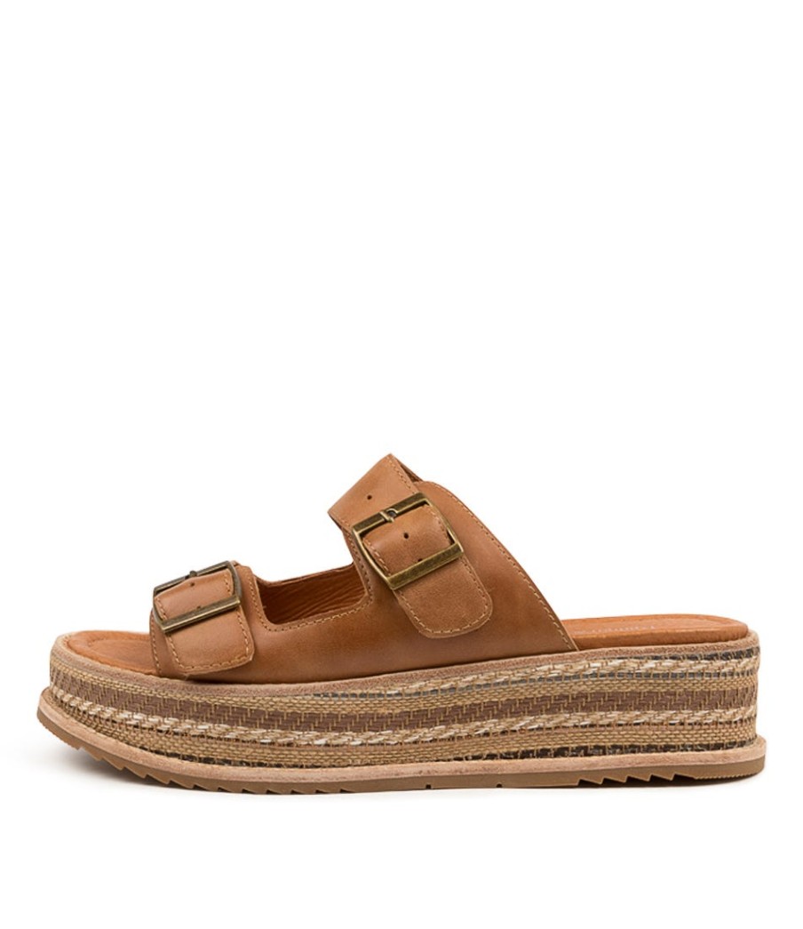 DJANGO & JULIETTE Vishu Tan Leather | Espadrilles