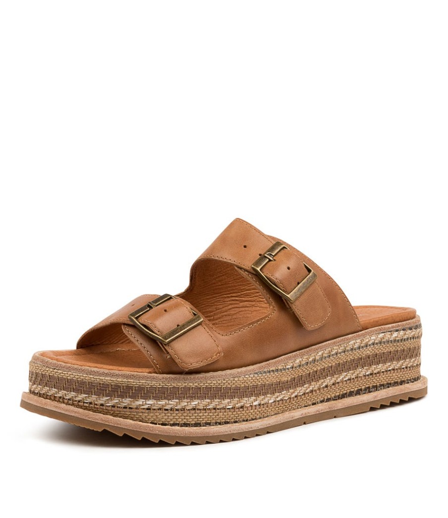 DJANGO & JULIETTE Vishu Tan Leather | Espadrilles