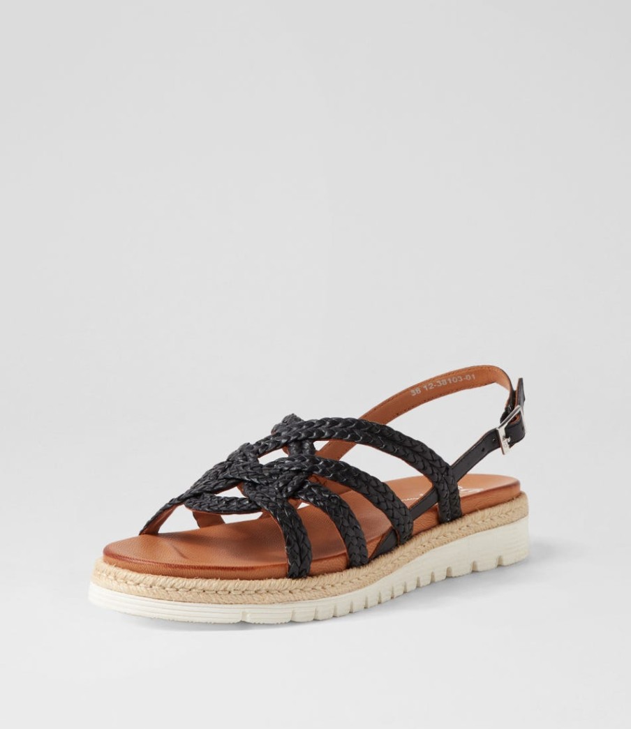 ARA Jamaika 3 Schwarz Leather Sandals | Comfort