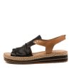 DJANGO & JULIETTE Alora Lrg Black-Dk Tan | Espadrilles