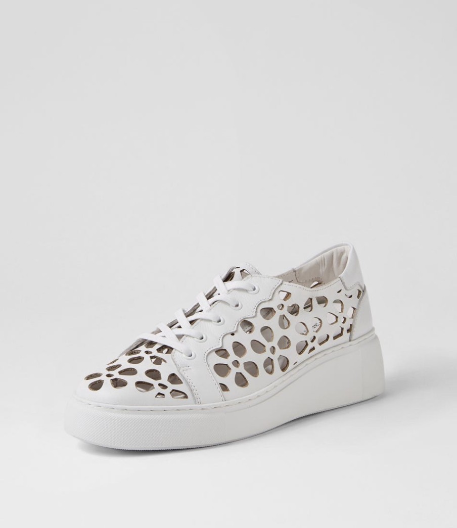 DJANGO & JULIETTE Yarry White Leather Sneakers | Sneakers