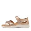 ZIERA Bronn Xw Champagne Leather Sandals Ws | Wedges