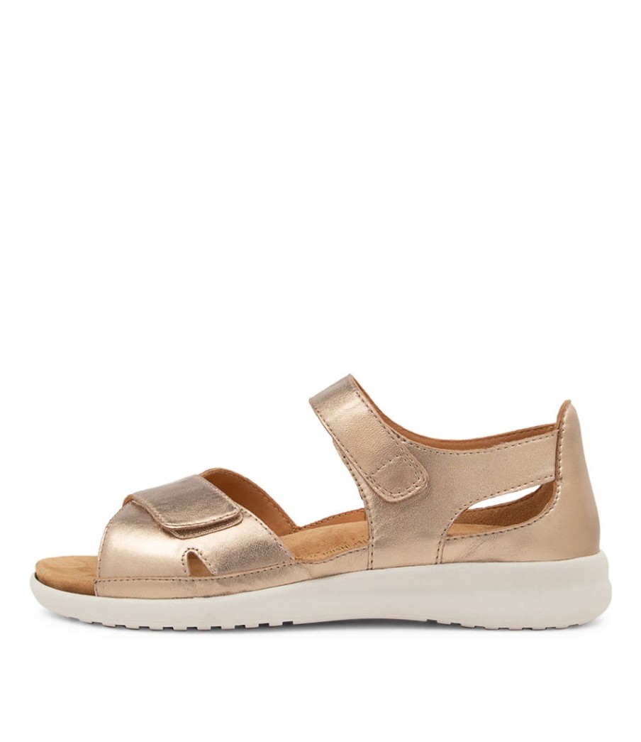 ZIERA Bronn Xw Champagne Leather Sandals Ws | Wedges