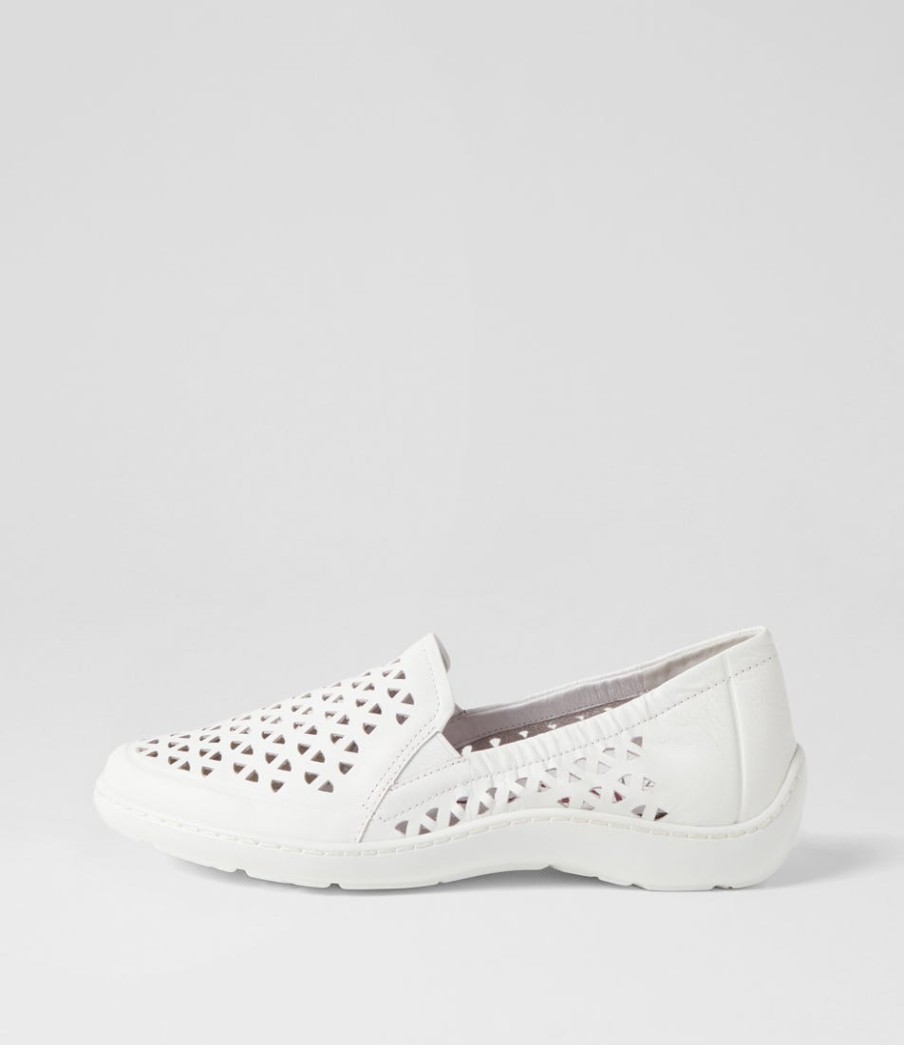 ZIERA Wavada Xf White Leather Loafers | Loafers