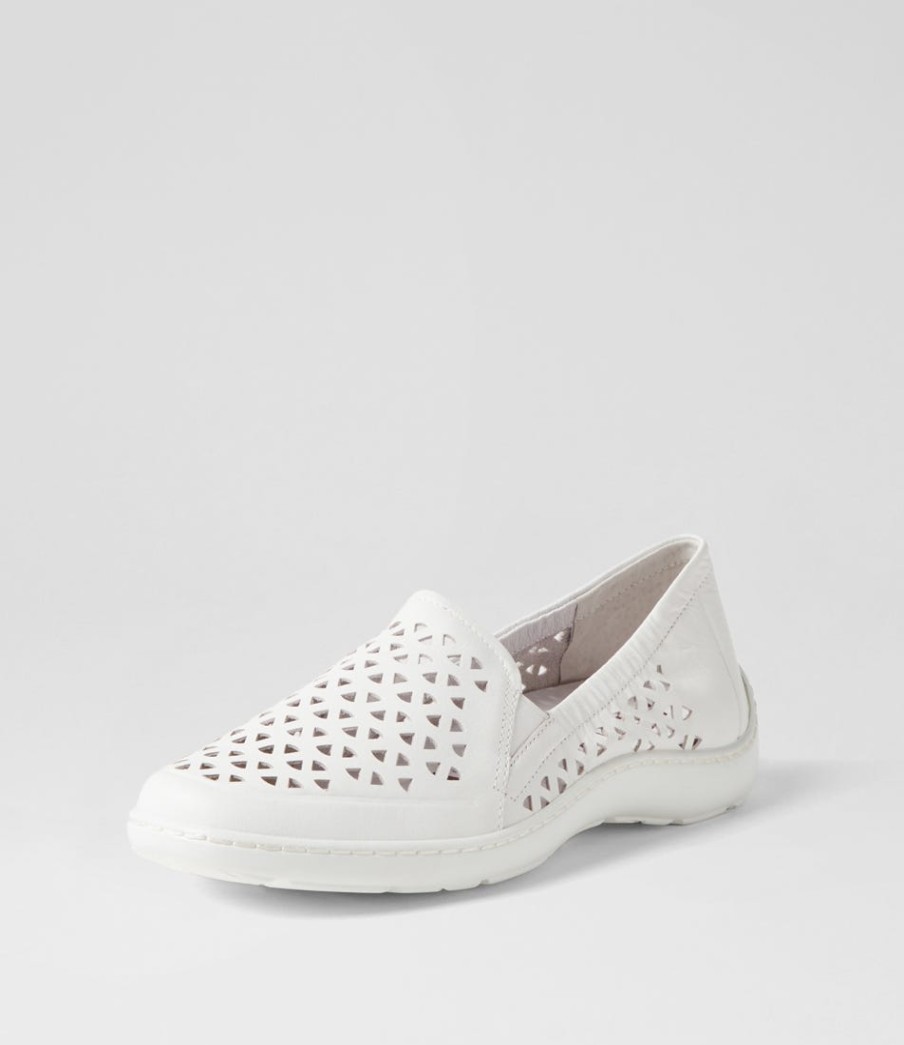 ZIERA Wavada Xf White Leather Loafers | Loafers