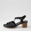 DIANA FERRARI Emin Black Leather Sandals | Heels