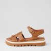 DJANGO & JULIETTE Simm Toffee Leather Sandals | Sandals