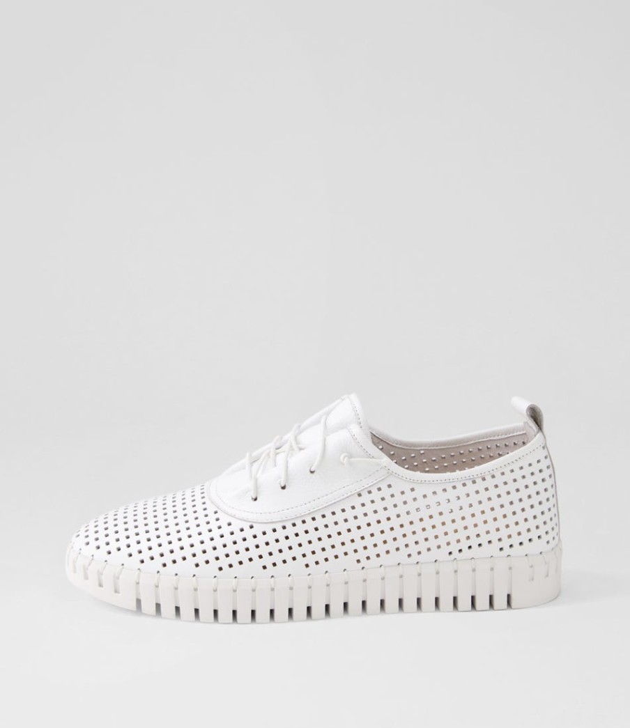 DJANGO & JULIETTE Haide White Leather Sneakers | Sneakers