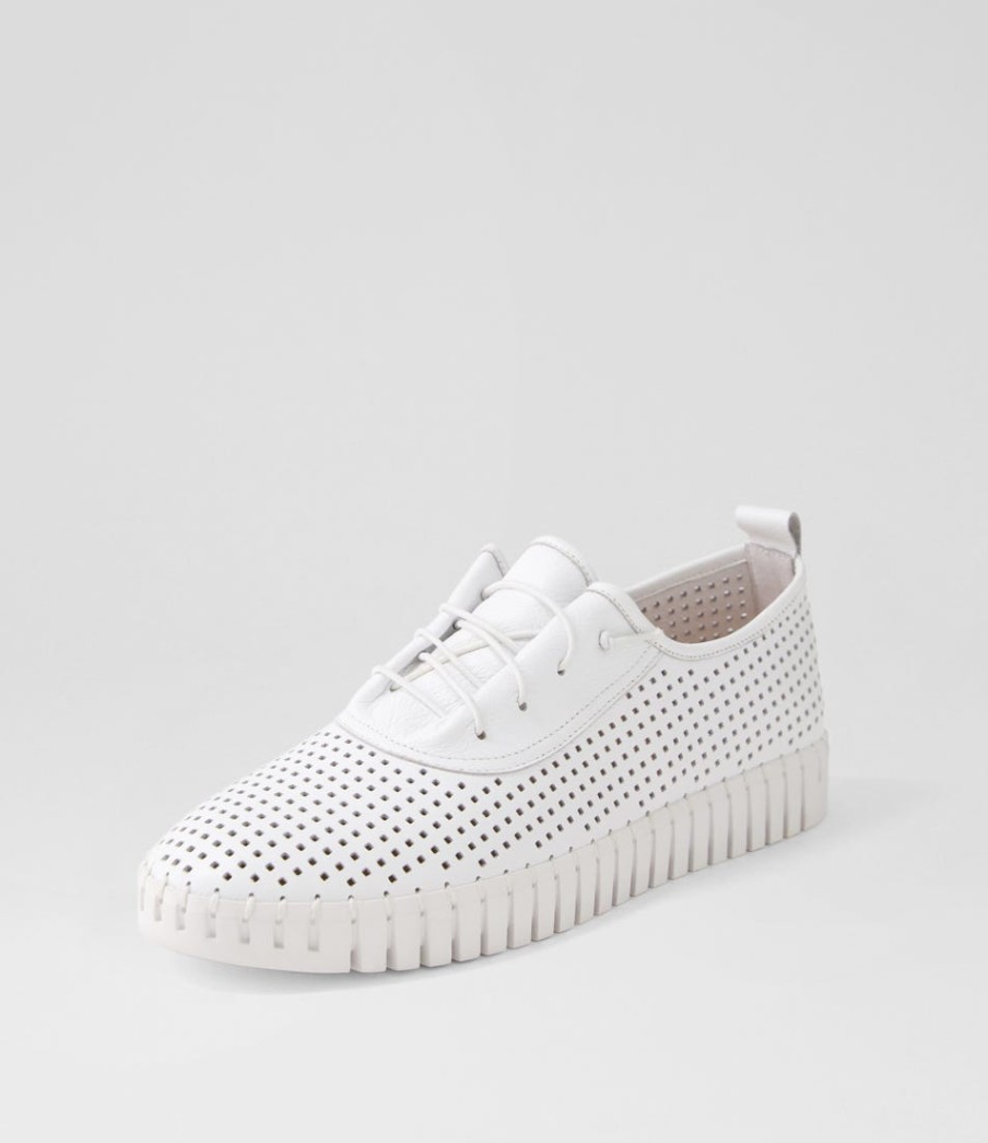 DJANGO & JULIETTE Haide White Leather Sneakers | Sneakers