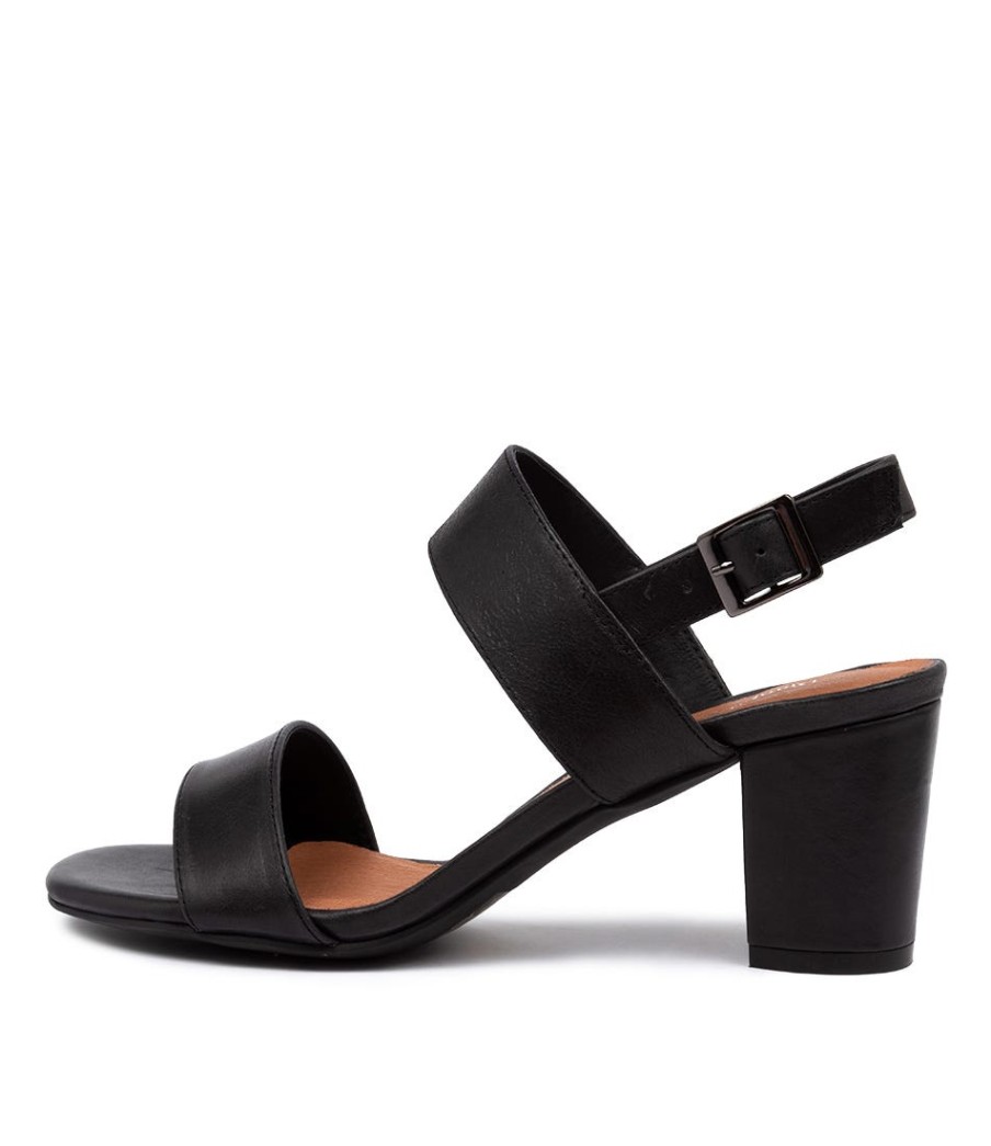 DJANGO & JULIETTE Calons Black Leather | Heels