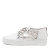 DJANGO & JULIETTE Laddes White Leather Sneakers Ws | Flats