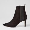 TOP END Bryann Black Suede Elastic Chelsea Boots | Boots