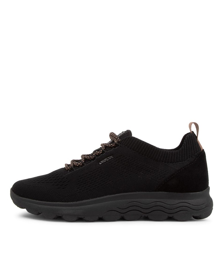 GEOX Spherica Black Fabric Sneakers | Comfort