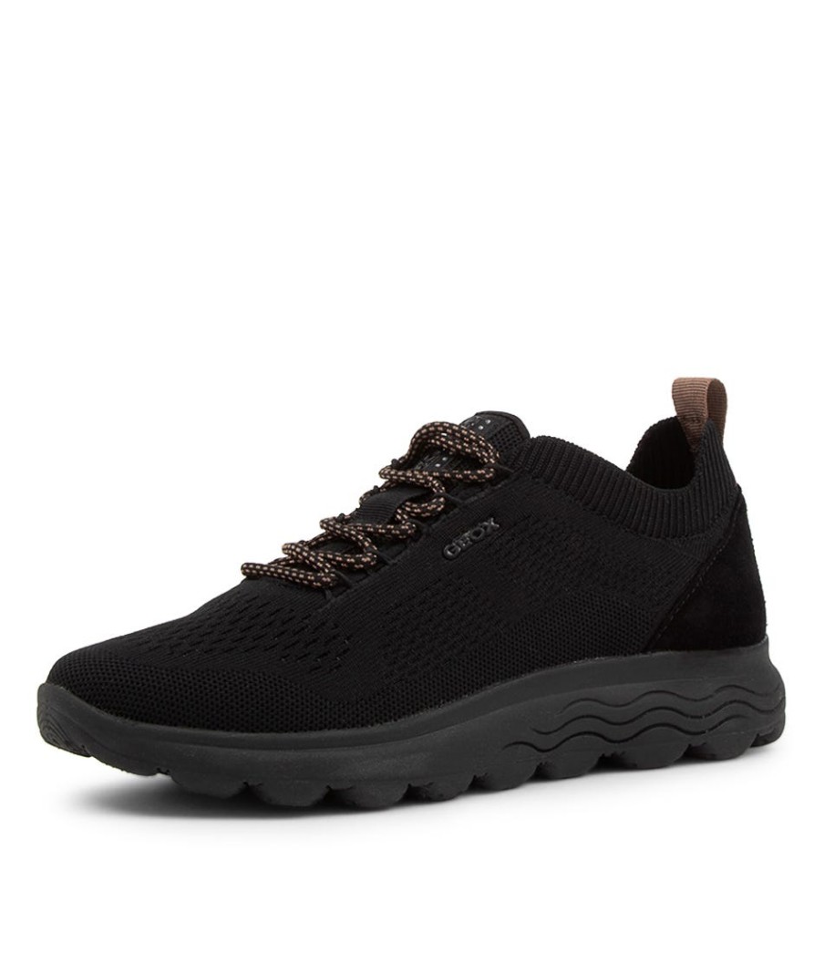 GEOX Spherica Black Fabric Sneakers | Comfort