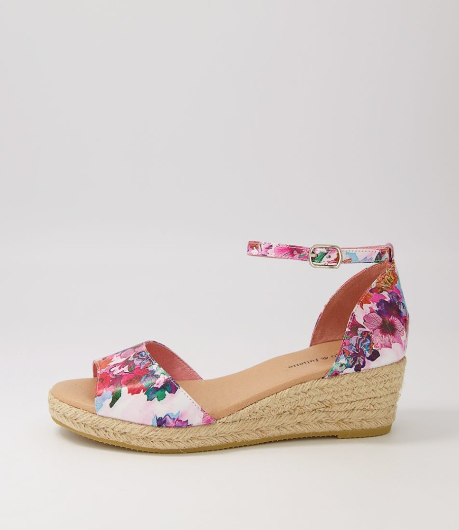 DJANGO & JULIETTE Skip Poppy Natural Rope Leather Espadrilles | Espadrilles