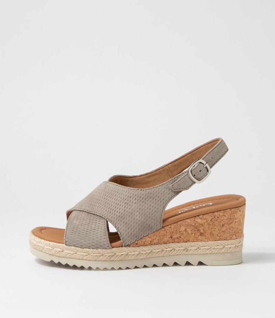 GABOR Quai Schilf Suede Sandals | Comfort