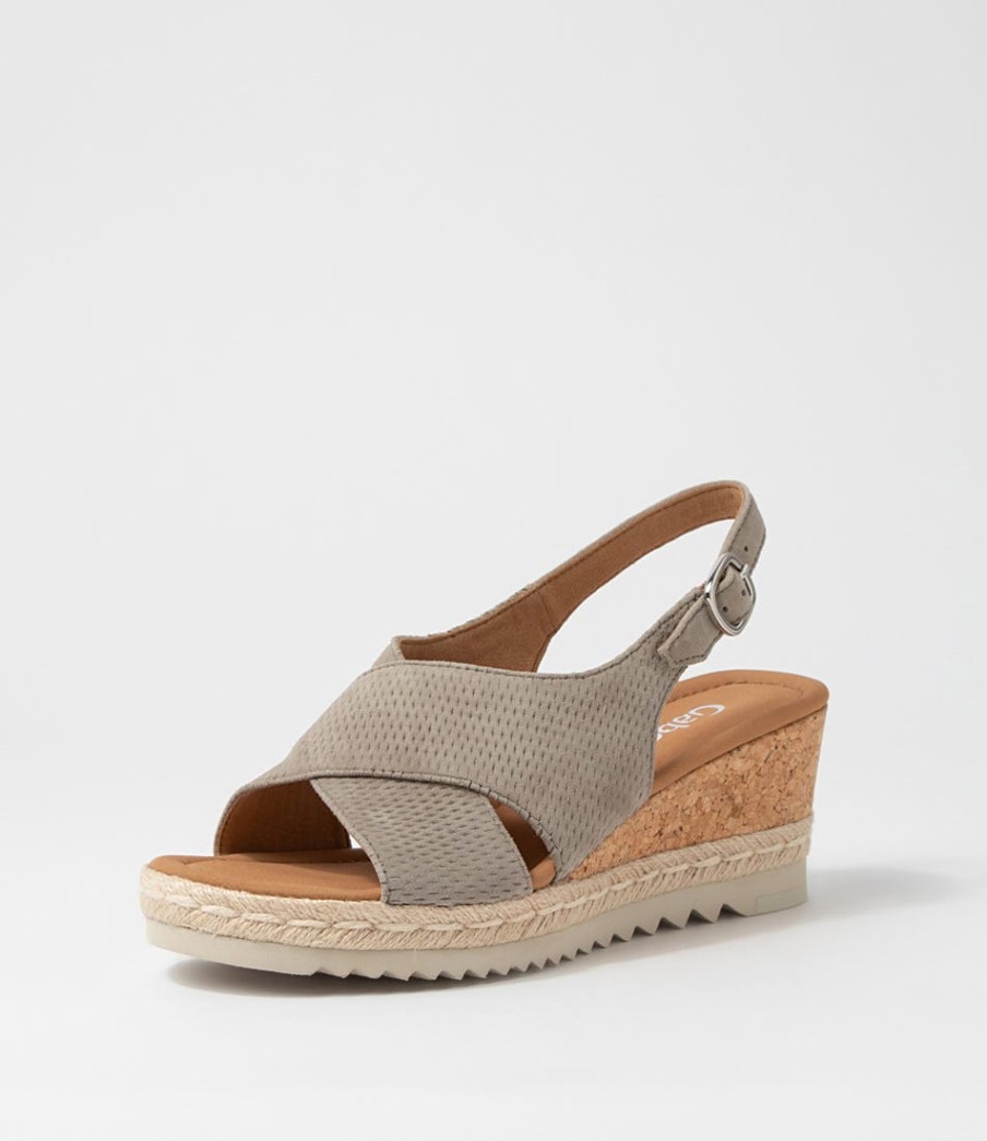 GABOR Quai Schilf Suede Sandals | Comfort