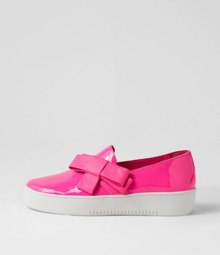 DJANGO & JULIETTE Lokki Hot Pink Patent Leather Sneakers | Sneakers