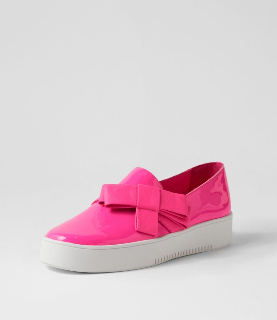 DJANGO & JULIETTE Lokki Hot Pink Patent Leather Sneakers | Sneakers