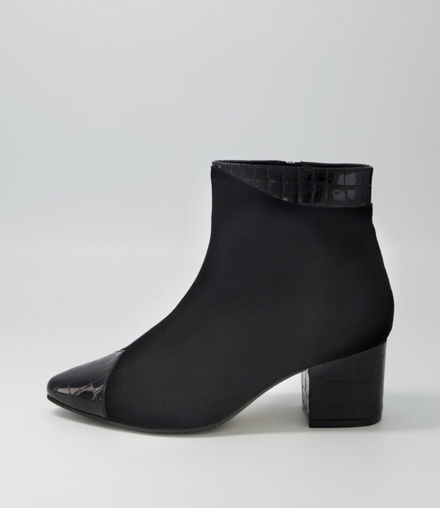 ZIERA Vann Xw Black Mix Ankle Boots | Boots