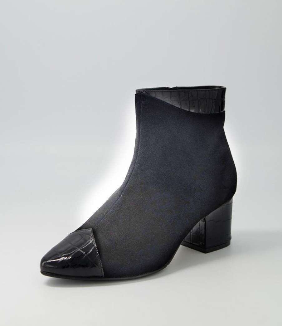 ZIERA Vann Xw Black Mix Ankle Boots | Boots