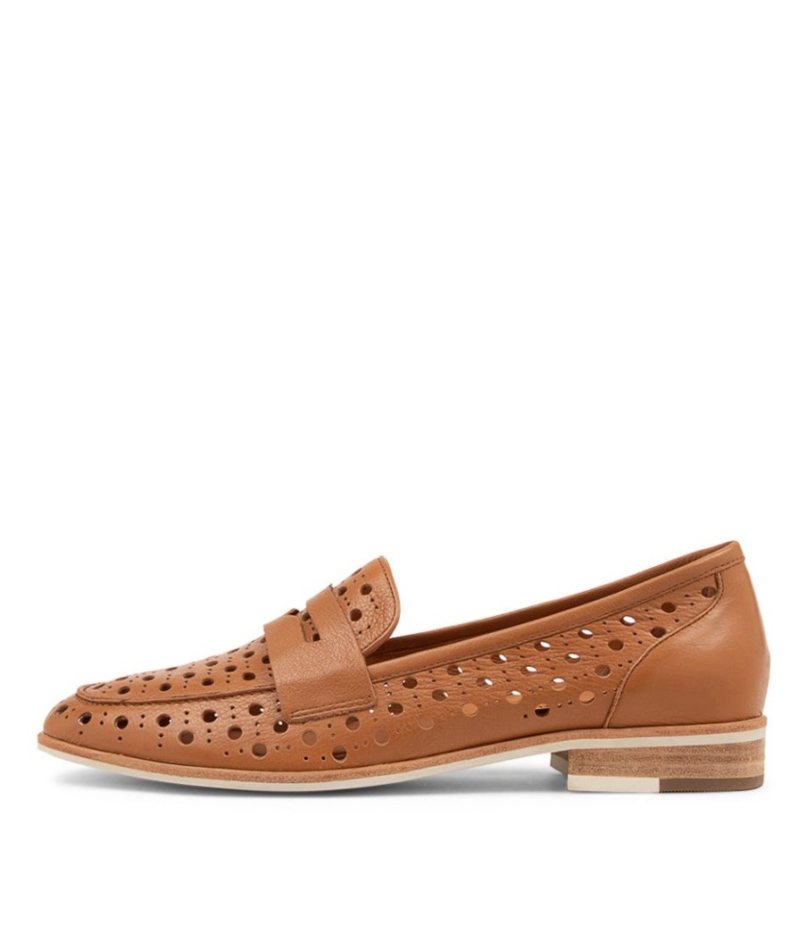 DJANGO & JULIETTE Balder Dark Tan Leather Loafers | Loafers