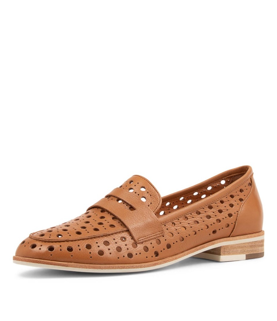 DJANGO & JULIETTE Balder Dark Tan Leather Loafers | Loafers