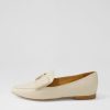 TOP END Sanne Almond Gold Jewels Leather Loafers | Loafers