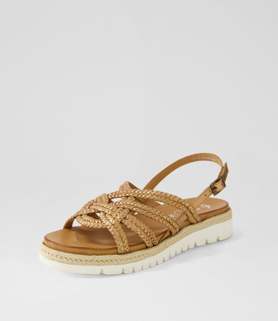 ARA Jamaika 3 Whiskey Leather Sandals | Comfort