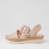 DJANGO & JULIETTE Atory Rose Leather Sandals | Wedges