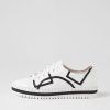 DJANGO & JULIETTE Mando White Black Leather Sneakers | Sneakers