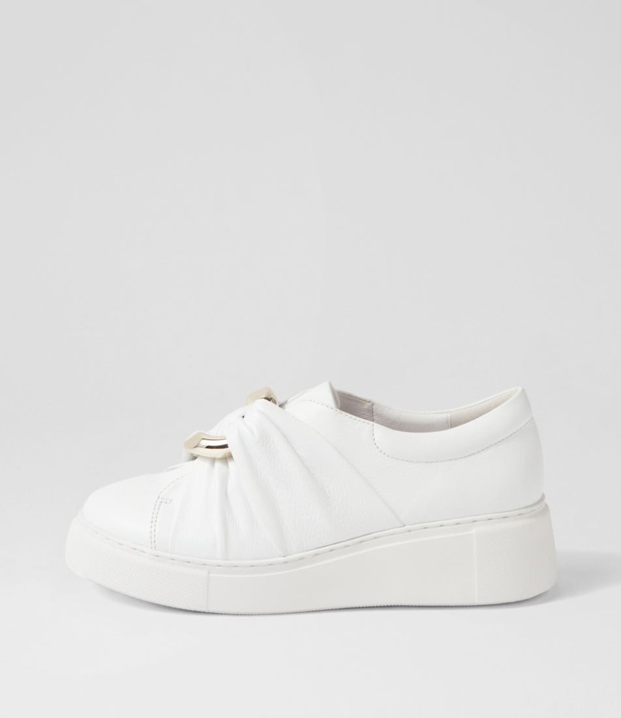 DJANGO & JULIETTE Yolla White Leather Sneakers | Sneakers