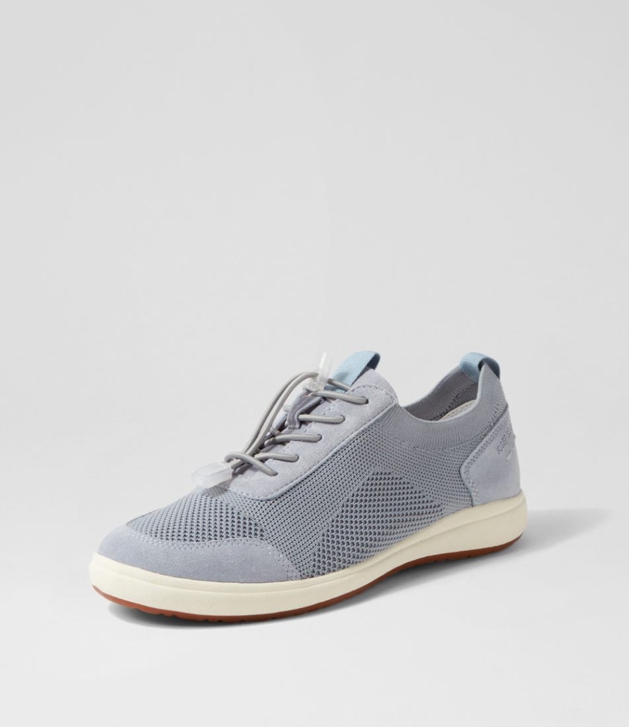 JOSEF SEIBEL Caren 48 Skyblue Leather Sneakers | Comfort