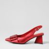 DJANGO & JULIETTE Itzel Red Satin Leather Heels | Heels