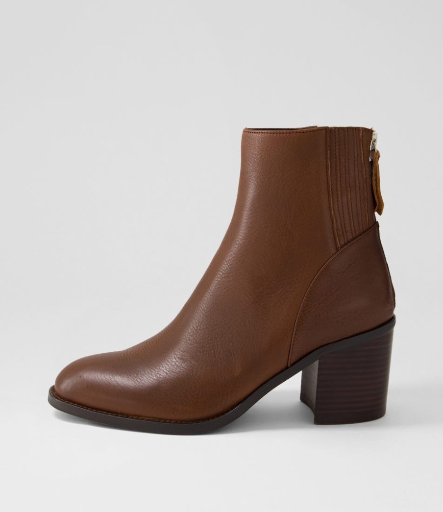 MOLLINI Calley Dark Brown Leather Chelsea Boots | Boots