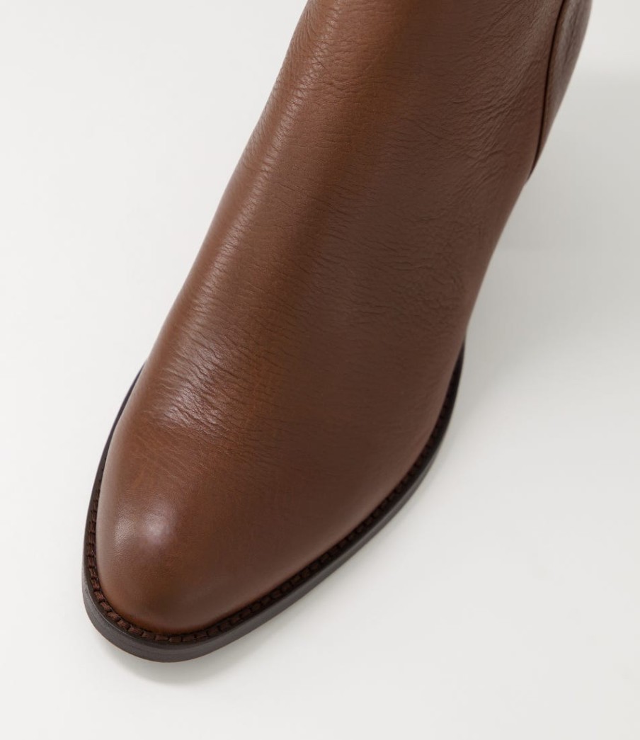 MOLLINI Calley Dark Brown Leather Chelsea Boots | Boots