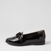 ZIERA Olange Xw Black Wrinkle Patent Loafers | Loafers