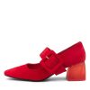 DJANGO & JULIETTE Milsom Red Suede Heels | Heels