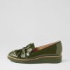 TOP END Oclem Khaki Patent Leather Loafers | Loafers