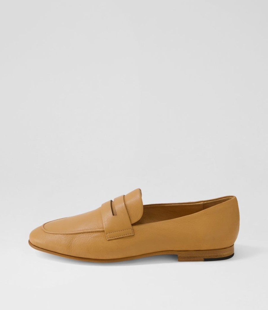 DJANGO & JULIETTE Ulani Dark Tan Leather Loafers | Loafers